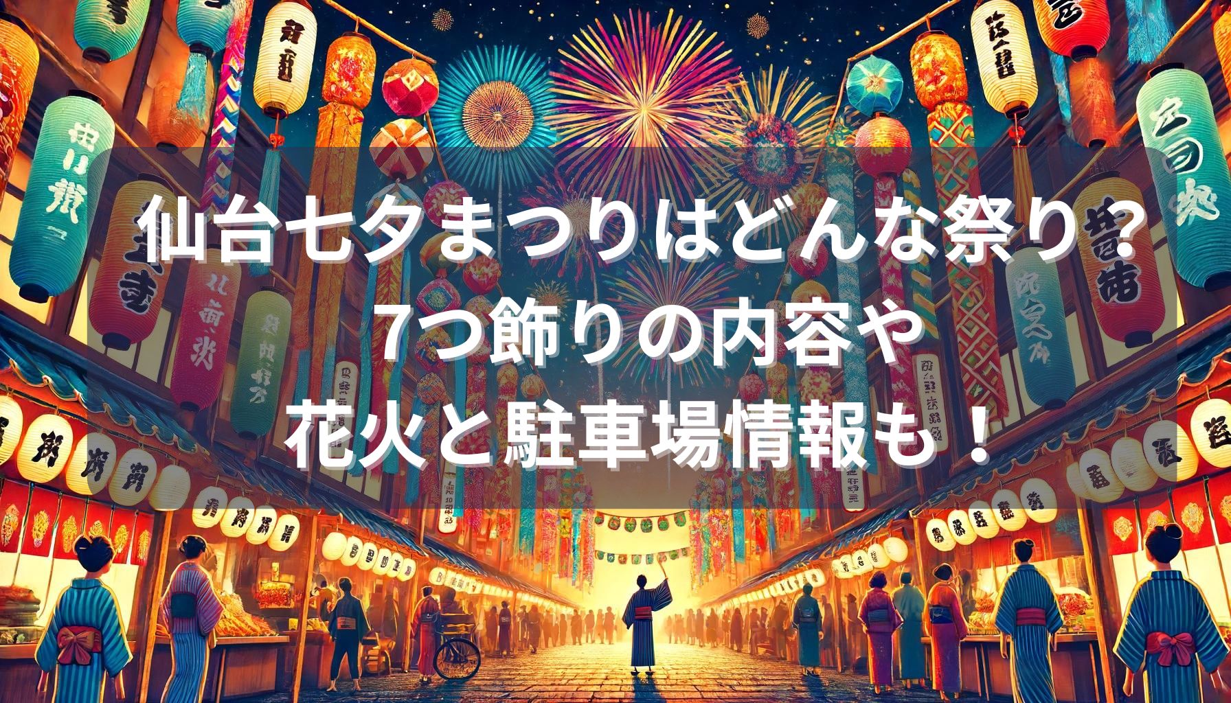 仙台七夕まつりはどんな祭り？7つ飾りの内容や花火と駐車場情報も！