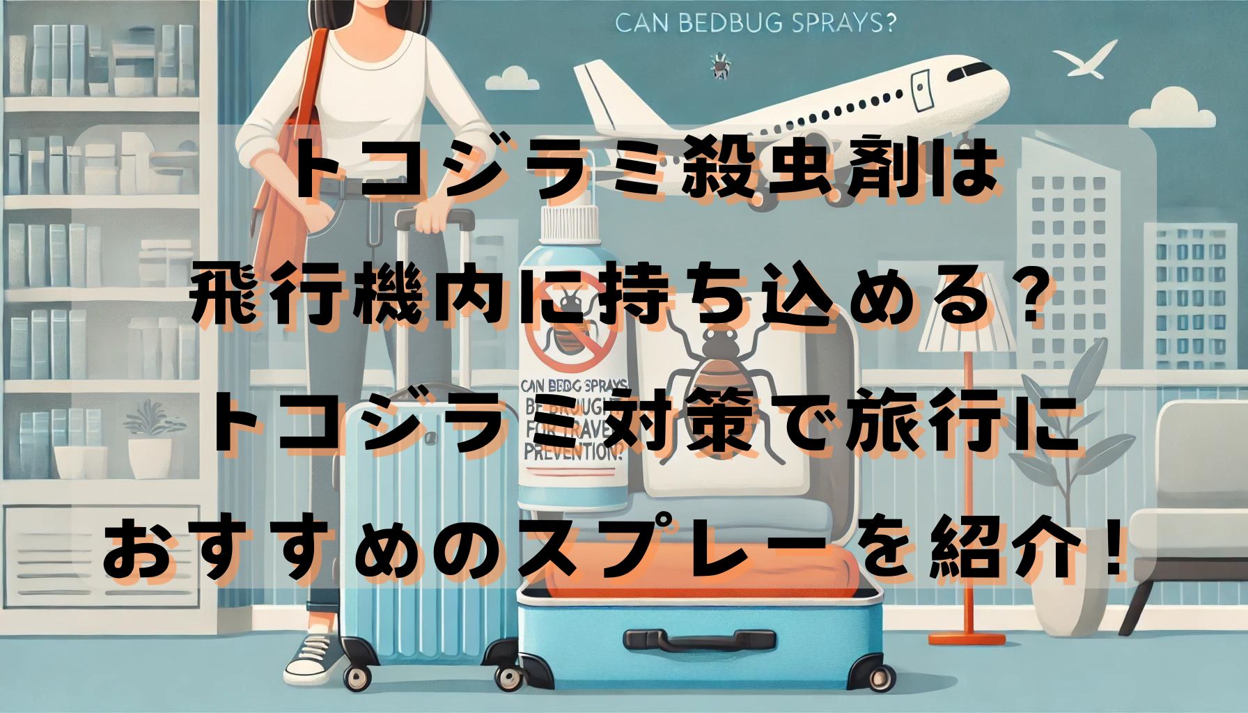 トコジラミ殺虫剤は飛行機内に持ち込める？トコジラミ対策で旅行におすすめのスプレーを紹介！